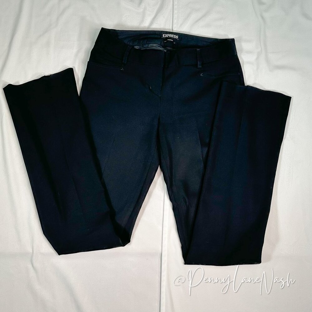 Express Columnist Barely Boot Trouser Pants Size 0R Black - Picture 5 of 13